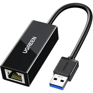 UGREEN USB LAN Adapter 3.0 Ethernet Adapter Gigabit USB Netzwerkadapter 1000Mbps LAN Kabel Adapter kompatibel mit Notebook/IdeaPad/Chromebook/Matebook unter Windows11/ 10/8.1/8/7, Linux, MAC OS usw.