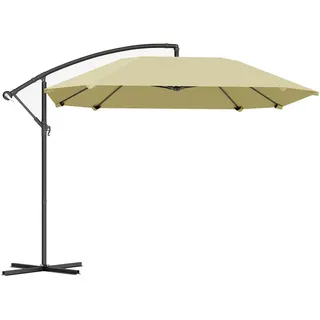 Outsunny Ampelschirm Ø 260 cm Beige