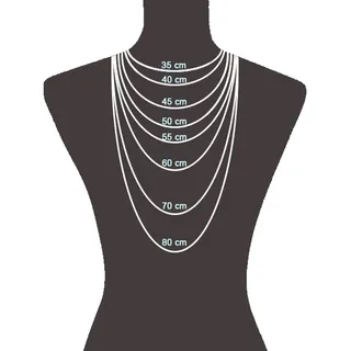 VIVANCE Collierkettchen »925 Sterling Silber Venezianerkette rhodiniert diamantiert 70cm«, 30971969-0 weiß