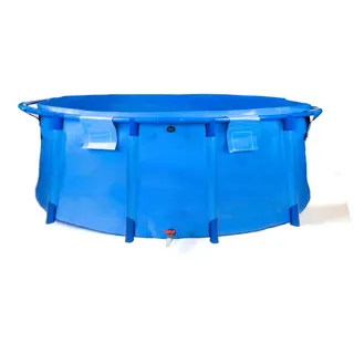 Pondlife Faltbecken für Koi und Teichfische, Ø 225cm x Höhe 100cm, 3900 Liter, faltbares Becken für innen und außen, stabile PVC-Folie, UV-beständig
