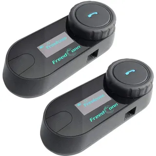 FreedConn TCOM-SC Motorrad Bluetooth Gegensprechanlage Headset Wasserdicht Wireless Interphone für Motorradfahren Skifahren 2-3 Fahrer LCD-Bildschirm Full Duplex-Freisprecheinrichtung