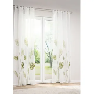 Schlaufenschal Lysel #1W Pflanzenreich in den Maßen (B x H): 140cm x 245cm in Olivgrün/grün