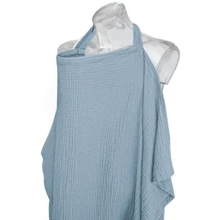 Coonoor Stillschal Breathable Cotton Breastfeeding, Musselin-Stilldecke für Babys blau