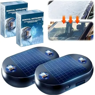 BesBet Auto Eisfrei, Verhindert Die Eisbildung Sowohl Auto Interferenz Anti Frost Solar Aufladung USB Vielseitige Mit Verschiedenen Automodellen Kompatibel,2PCS