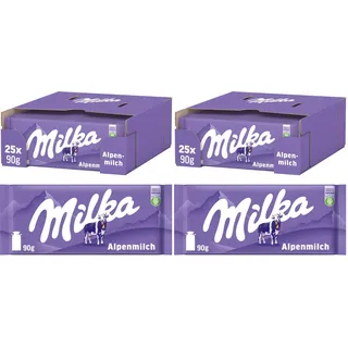 MILKA Alpenmilch 90 g, 25er Pack