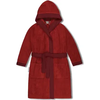 Normani Kinder Bademantel aus Bio-Baumwolle Elounda in Rot | Gr.: 86/92