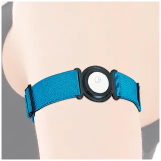 DiaBrothers® Fixierband für Freestyle Libre 3 Sensor | Wasserfest & flexibel | Sicherer Halt & Schutz | Verstellbares Armband - Halter: schwarz - Armband: himmelblau - Größe: S (15-25 cm)